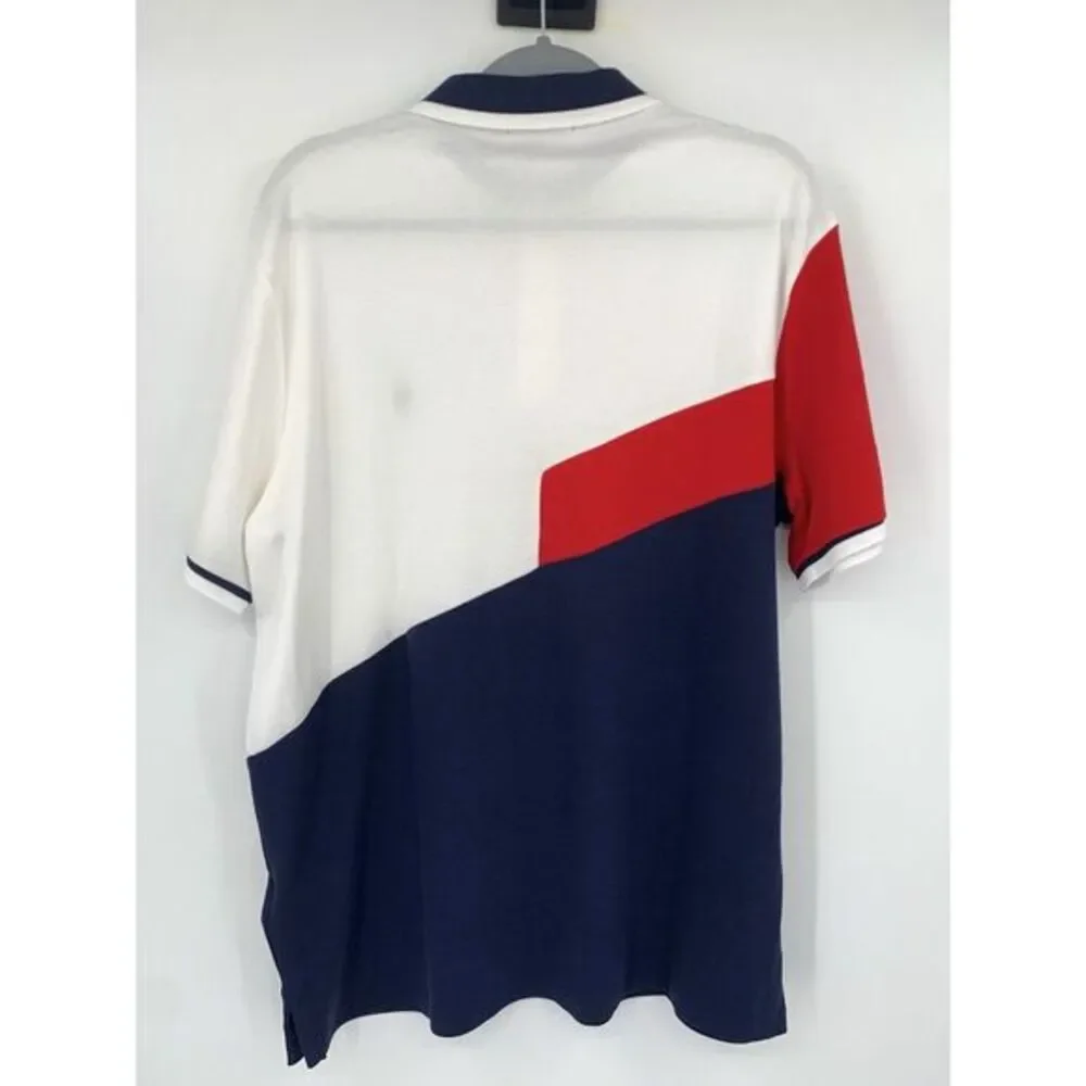 Polo Ralph Lauren Classic‎ Fit Red, White & Blue Cotton Men's Polo Shirt Size L